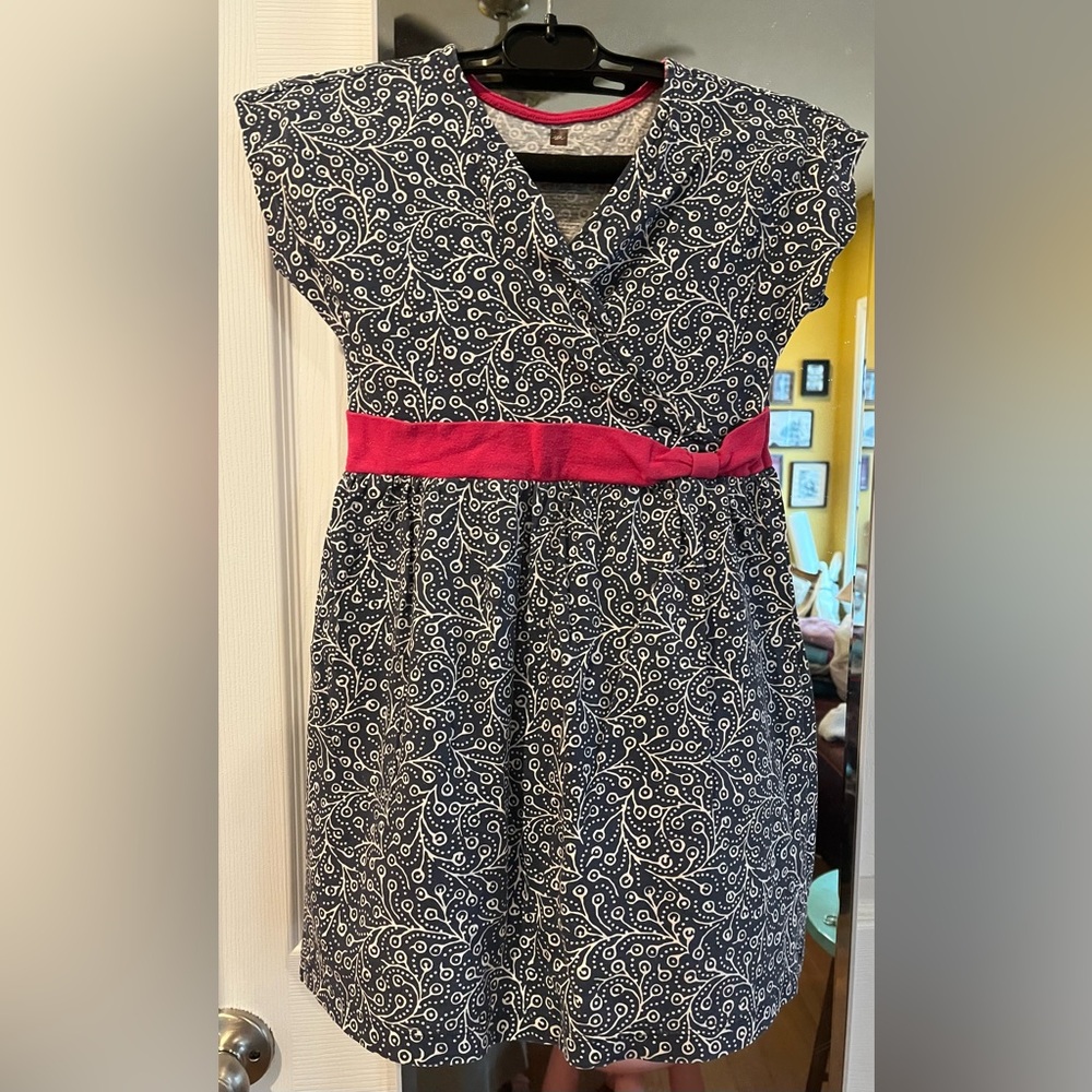 Tea Collection Girls Faux wrap dress